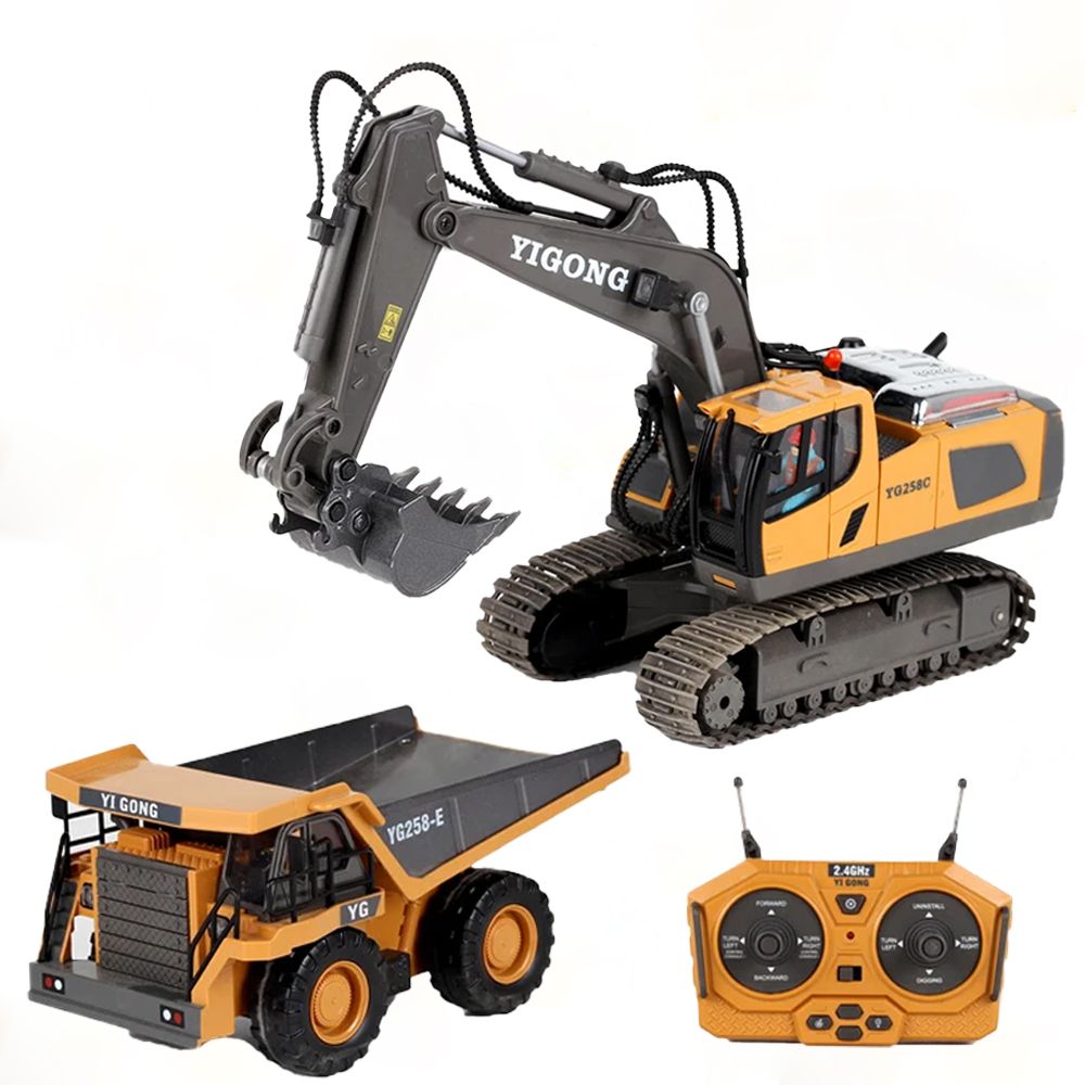 Rc Hobby Excavator - 4WD Alloy RC Excavator Bulldozer Dump