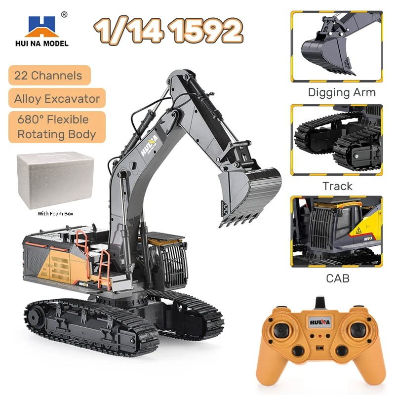 HUINA 1592 1/14 Scale 22 Chann - Rc Hobby Grade Truck 评论和价格