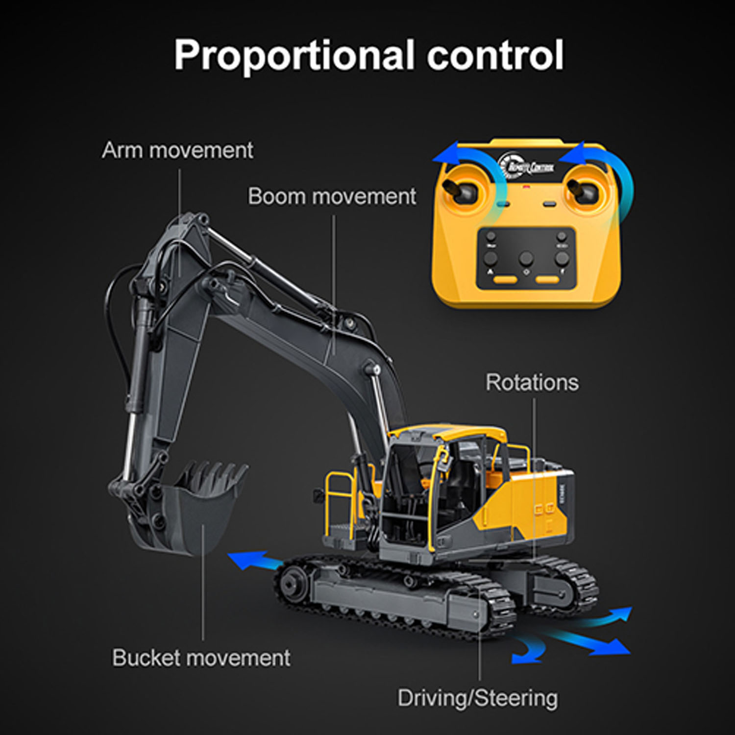 1/16 DoubleE E598 003 Electric - Rc Hobby Excavator 评论和价格