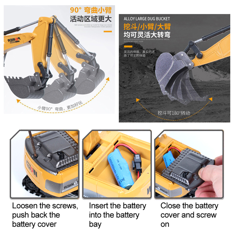 RC Excavator 2.4Ghz 6 Channel  - Rc Hobby Excavator 评论和价格